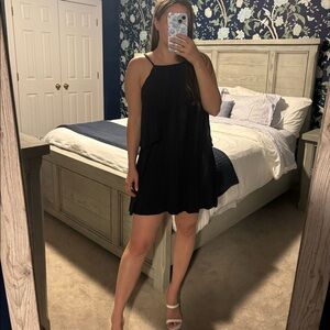 Navy Blue Layered Dress